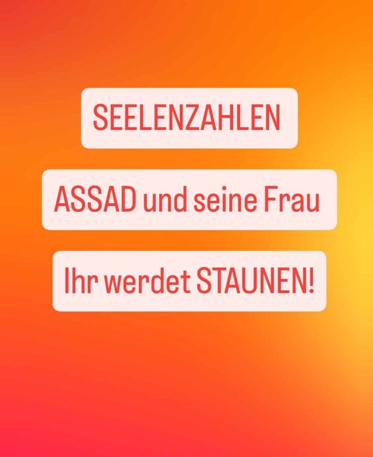 Read more about the article (Deutsch) SEELENZAHLEN BASSAR AL-ASCHAD UND SEINE FRAU!